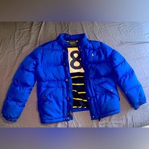 Blue polo coat large